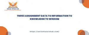 TN003 Assignment Data to Information to Knowledge to Wisdom