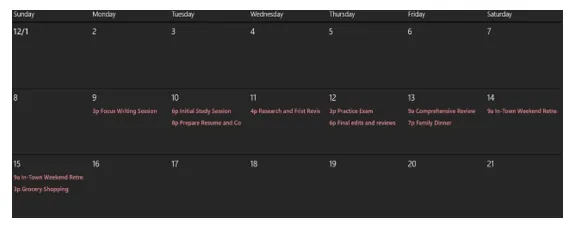 Prioritizing Six Tasks for the Week